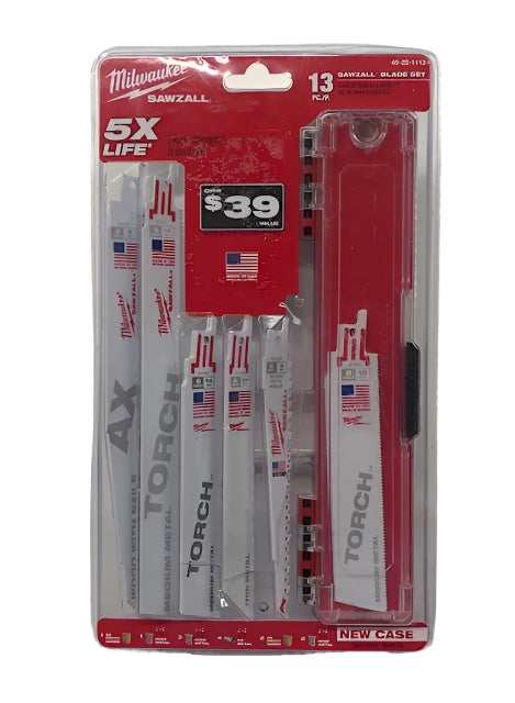 Milwaukee SAWZALL Demolition Nail-Embedded Wood and Metal Cutting Bi-Metal Reciprocating Saw Blade Set (13 Piece)