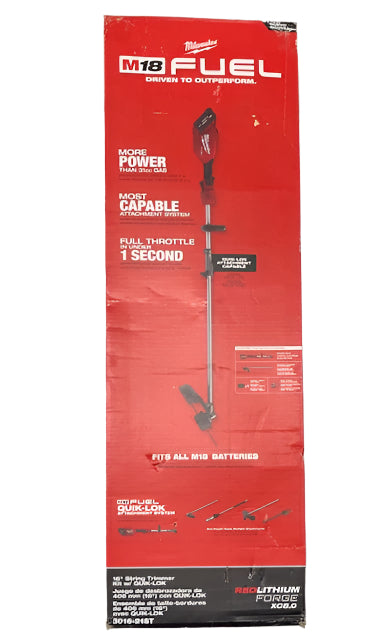 Milwaukee M18 FUEL 18V 16 in. Brushless Cordless Battery Powered String Trimmer w/QUIK-LOK Attachment Capability & 6.0 Ah Battery
