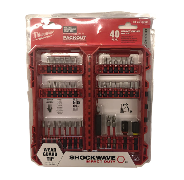 Milwaukee SHOCKWAVE Impact Duty Alloy Steel Screw Driver Drill Bit Set (40-Piece)