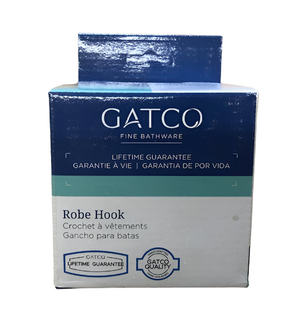 Gatco Latitude II Single Robe Hook in Brushed Brass