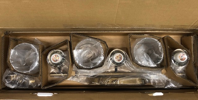 KICHLER Erta 24 in. 3-Light Champagne Bronze Bathroom Vanity Light with Clear Glass Shades