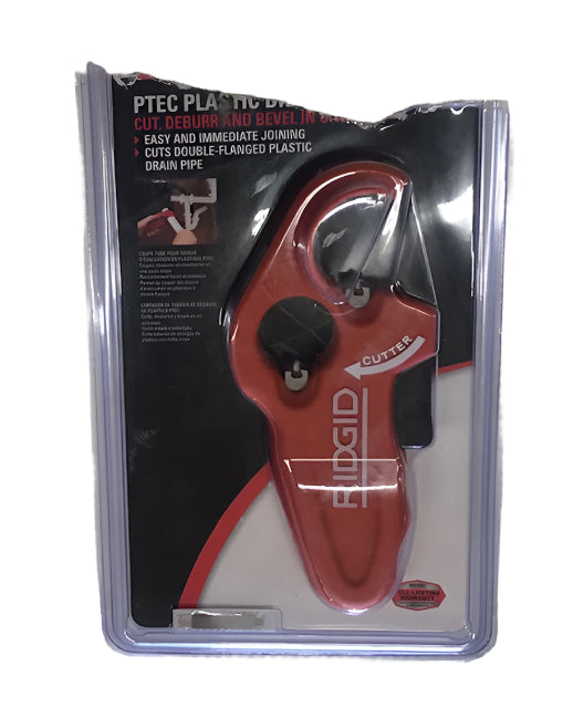 RIDGID 1-1/4 in. AND 1-1/2 in. PTEC 3000 Versatile Thin Wall PE, PP, PVC Plastic Tubing Cutter - Cuts, Cleans, Deburrs & Bevels