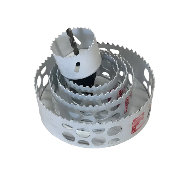 Milwaukee Multi-Size Hole Dozer Bi-Metal Hole Saws w/ 7/16 in. Quick Change Arbor & Pilot Drill Bit