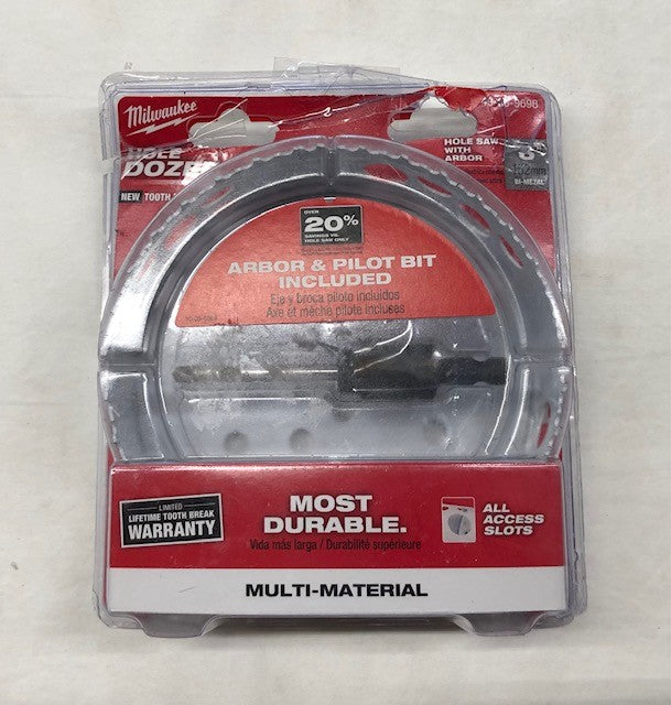 Milwaukee 6 in. Hole Dozer Bi-Metal Hole Saw with 3/8 in. Arbor and Pilot Bit