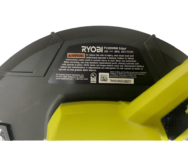 RYOBI ONE+ 18V 9 in. Cordless Battery Edger (Tool Only)