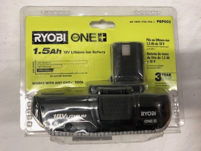 RYOBI ONE+ 18V Lithium-Ion 1.5 Ah Battery