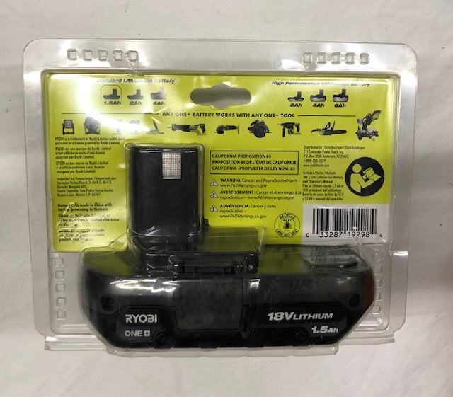 RYOBI ONE+ 18V Lithium-Ion 1.5 Ah Battery