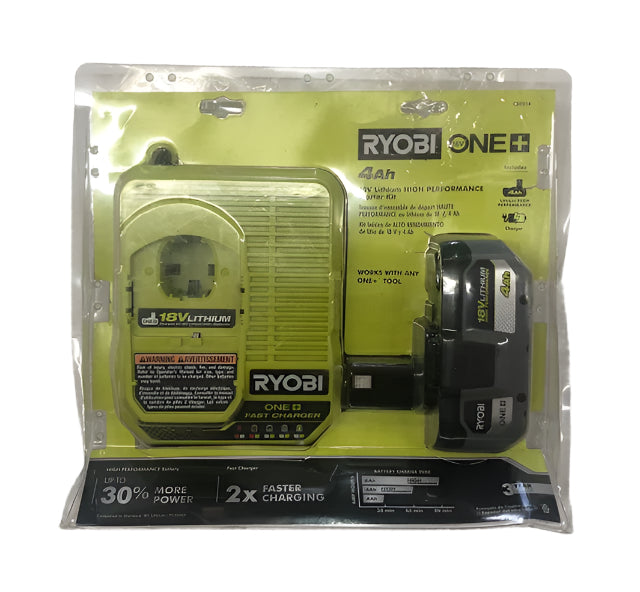 RYOBI ONE+ 18V HIGH PERFORMANCE Starter Kit with 4.0 Ah Battery and Charger