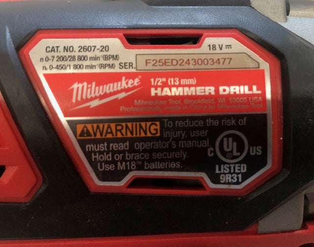 Milwaukee M18 18V Lithium-Ion Cordless 1/2 in. Hammer Drill/Driver (Tool-Only)