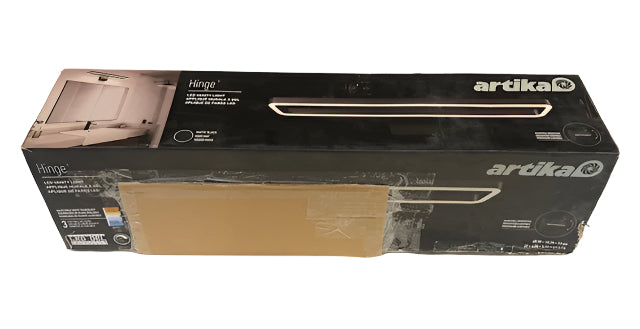 Artika Hinge 27 in. 1 Light Black Modern Integrated LED 3 CCT Vanity Light Bar for Bathroom