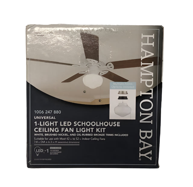 Hampton Bay 1-Light Multi-Finish Ceiling Fan Globe LED Light Kit