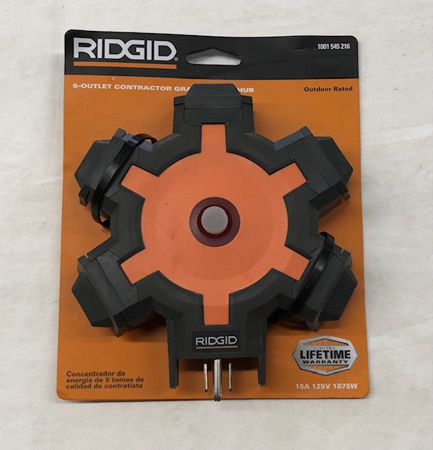 RIDGID 5-Outlet Extension Cord Hub