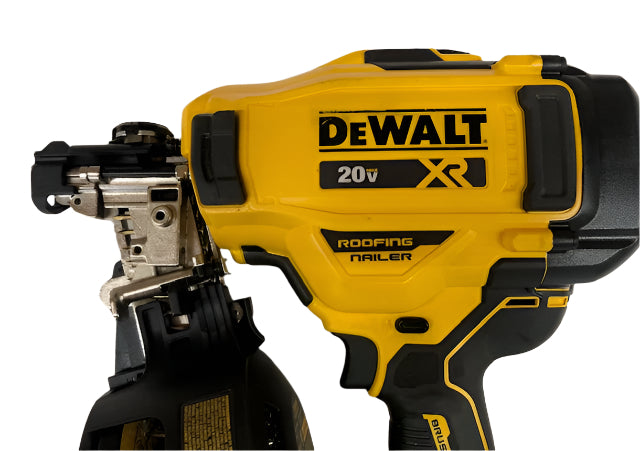 DEWALT 20V MAX Lithium-Ion 15-Degree Electric Cordless Roofing Nailer Kit with 2.0Ah Battery Charger and Bag
