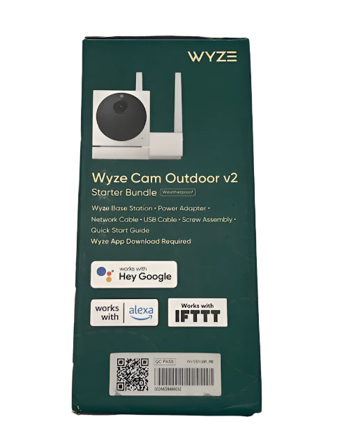 Wyze Wireless Outdoor Surveillance Home Security Camera v2, with Color Night Vision, Includes Base Station