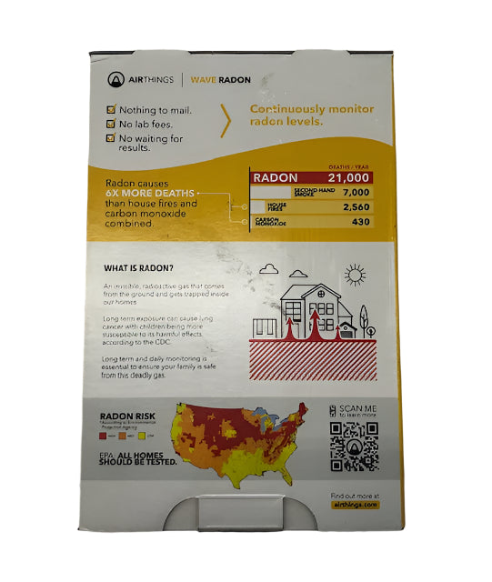 Airthings Wave Radon Battery Operated Smart Radon Detector