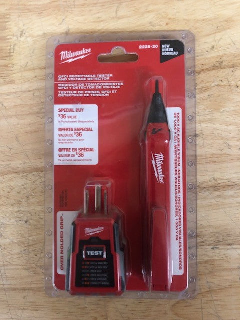 Milwaukee Non-Contact Voltage and GFCI Receptacle Premium Test Kit