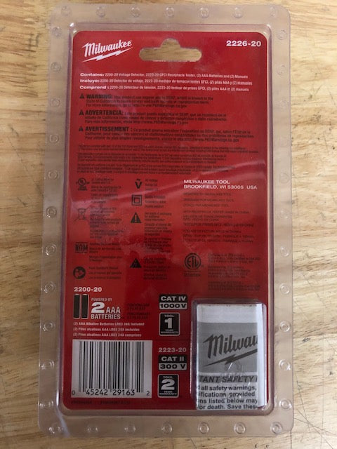 Milwaukee Non-Contact Voltage and GFCI Receptacle Premium Test Kit