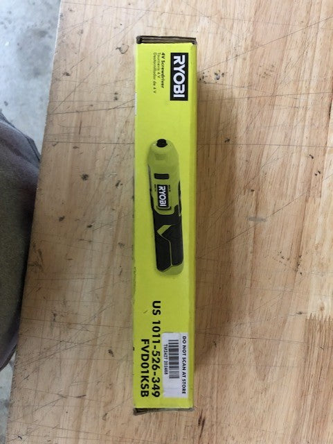Ryobi 4V 1/4 in. Screwdriver Kit w /Bit Accessories and cable FVD01KSB