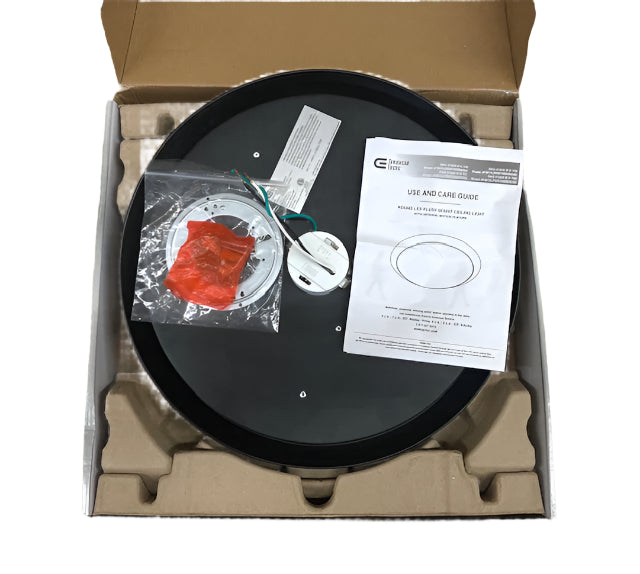 Commercial Electric 15 in. Matte Black Integrated LED Dimmable Selectable CCT Flush Mount Indoor Ceiling Light