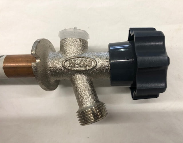 Prier Products 1/2 in. x 10 in. Brass MPT x SWT Half-Turn Frost Free Anti-Siphon Outdoor Sillcock Valve