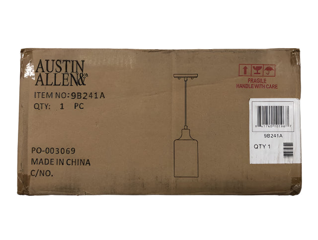Austin Allen 9B241A Pendant, Urban 1-light Burnished Bronze Pendant