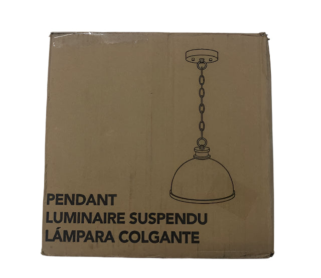 Hampton Bay Talullah 1-Light Oil Rubbed Bronze Pendant Lighting with Gold Interior