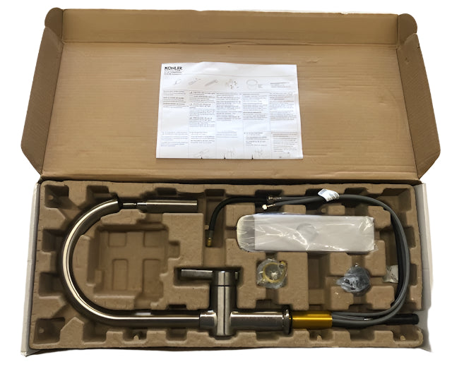 KOHLER Clarus Single Handle Pull Down Sprayer Kitchen Faucet in Vibrant Stainless