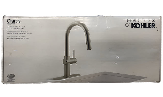 KOHLER Clarus Single Handle Pull Down Sprayer Kitchen Faucet in Vibrant Stainless