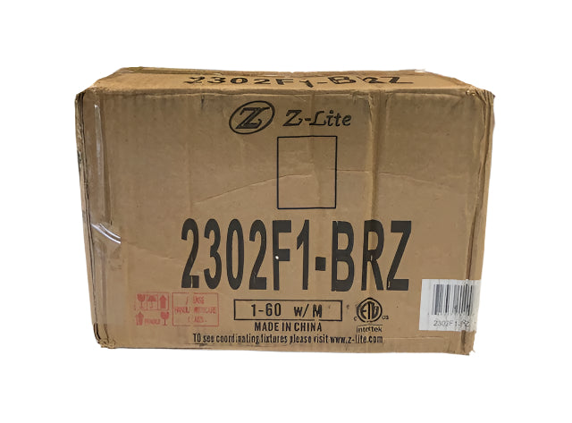 Z-Lite Harley 5 in. 1-Light Bronze Flush Mount