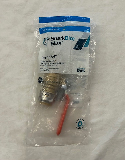 SharkBite Max 3/4 in. Brass Push-to-Connect Slip Ball Valve