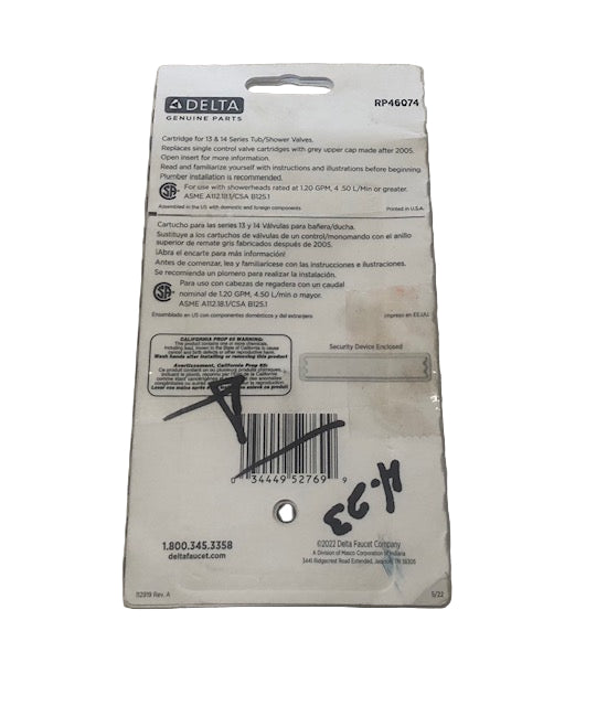 Delta Tub & Shower Cartridges 4 D White