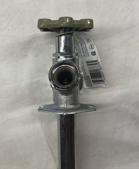 Everbilt 1/2 in. x 3/4 in. x 10 in. MPT x SWT x MHT Brass Anti-Siphon Frost Free Sillcock Valve with Multi-Turn Operation