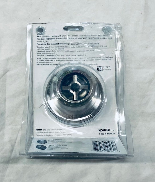KOHLER Duostrainer 4-1/2 in. Sink Strainer in Vibrant Stainless
