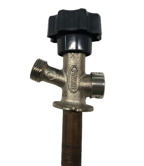 Prier Products 1/2 in. x 12 in. Brass MPT x SWT Half-Turn Frost Free Anti-Siphon Outdoor Sillcock Valve