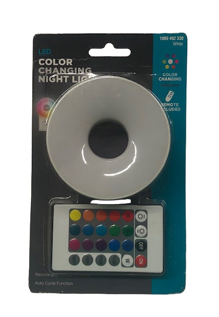 RGBW Color Changing Plug-In LED White Night Light with Remote Control
