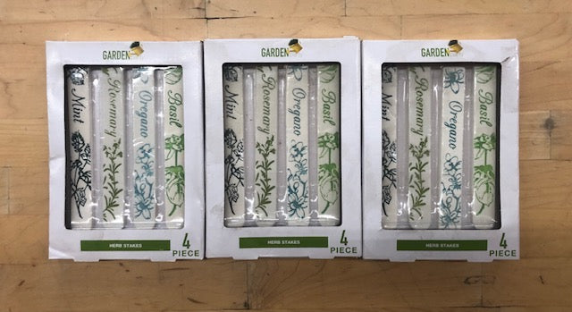 12 Piece Herb Garden Identification Stakes, Mint, Rosemary, Oregano, Basil