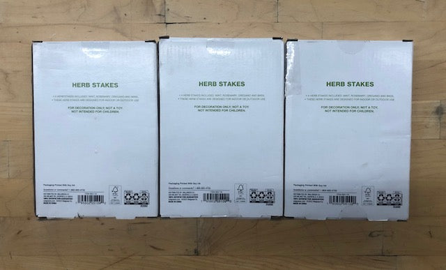 12 Piece Herb Garden Identification Stakes, Mint, Rosemary, Oregano, Basil