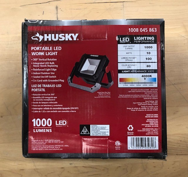 Husky 1000 Lumens LED Portable Work Light