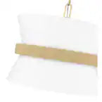 Millennium Lighting Kimbry 3-Light 16.1 in. Vintage Brass Pendant-Light Fabric