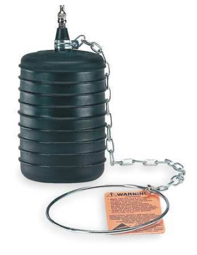 CHERNE Multi-Size 1-1/4 in. - 1-1/2 in. Rubber Test-Ball Pipe Plug, Black