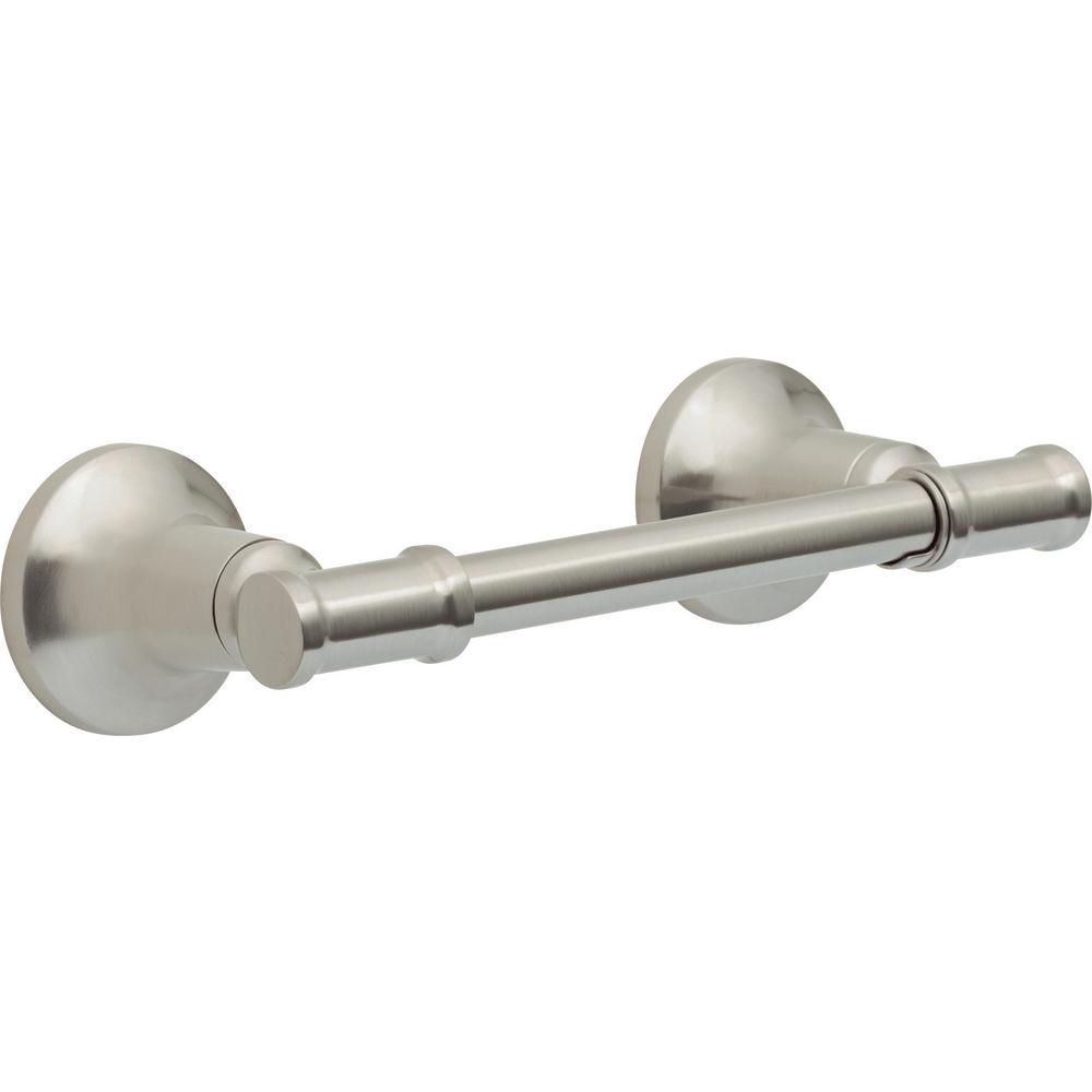 Delta Chamberlain Wall Mount Pivot Arm Toilet Paper Holder Bath Hardware Accessory in Brushed Nickel