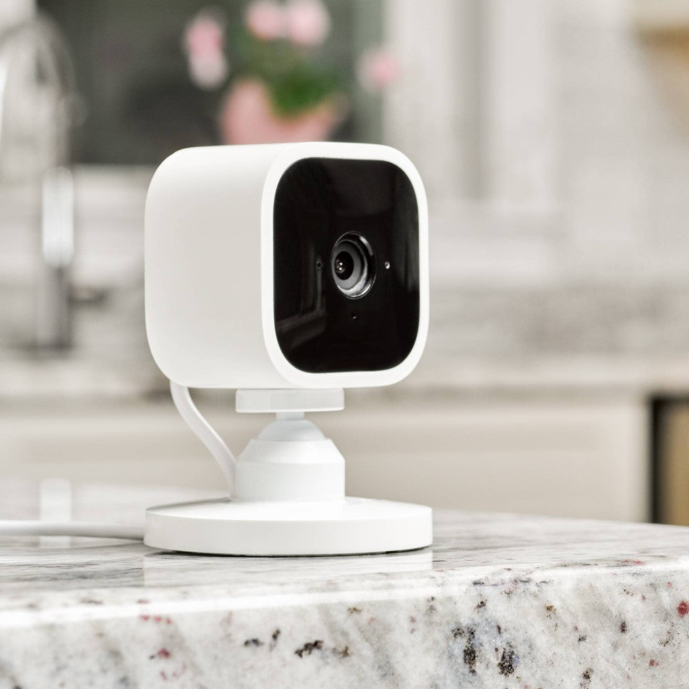 Blink Mini Indoor Wired 1080p Wi-Fi Security Camera in White