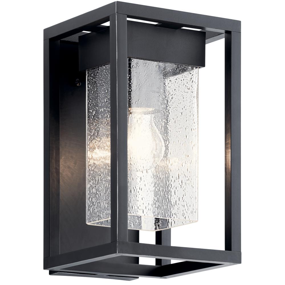 Kichler Mercer 12 High Black Silver Outdoor Wall Light