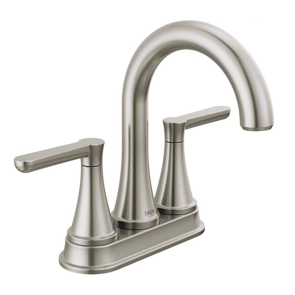 Delta Greydon 4 in. Centerset Double Handle Bathroom Faucet in Brushed Nickel