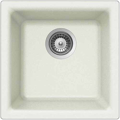 Houzer E-100 CLOUD 15-3/4 X 15-3/4 Overall 15-3/4 X 15-3/4 Granite Composite Topmount Undermount Bar/Prep Sink