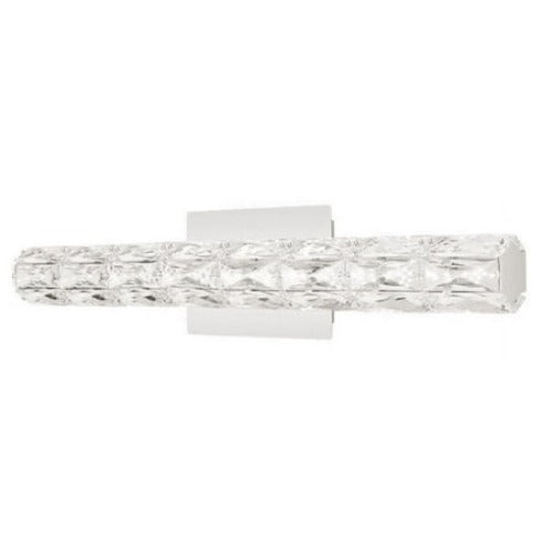 Keighley 24 Chrome Integrated LED Bathroom Vanity Light Bar with Crystal Shade