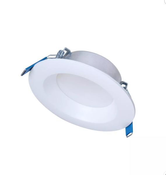 HALO LTDM Series 4 in. Adjustable CCT Canless IC Rated Dimmable Indoor, Outdoor Integrated LED Recessed Light Trim