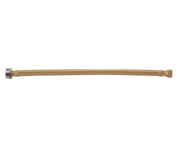 Jaclo - 152-MN-SS-BLND - JACLOFLEX™ Blonde (BLND) Decorative Cover Stainless Steel Flexible Braided 3/8'' O.D. x 7/8'' I.D.- 16'' Toilet Supply Line with Metal Nut