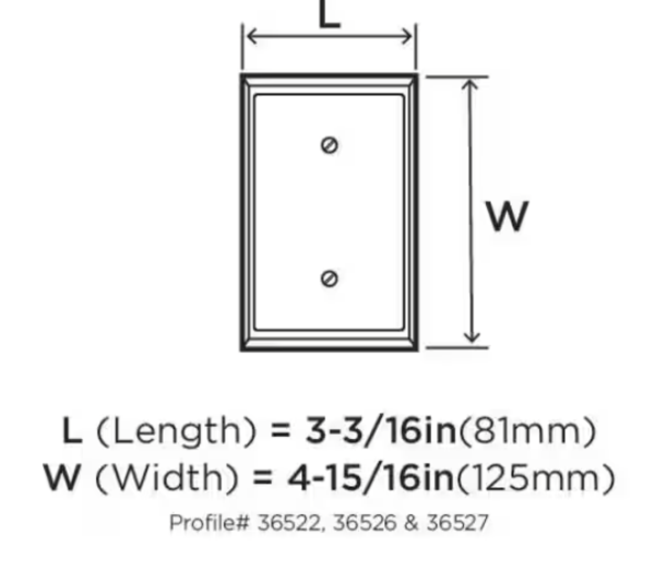 Amerock Gold 1-Gang Duplex Outlet Wall Plate (1-Pack)