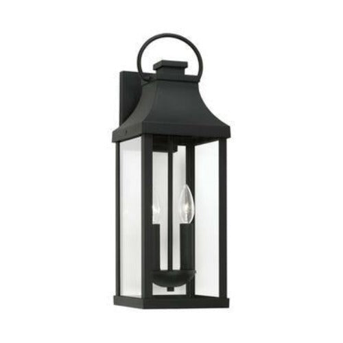 Capital Lighting 946421 Bradford 2 Light 21" Tall Outdoor Wall Sconce Black Outdoor Lighting Wall Sconces